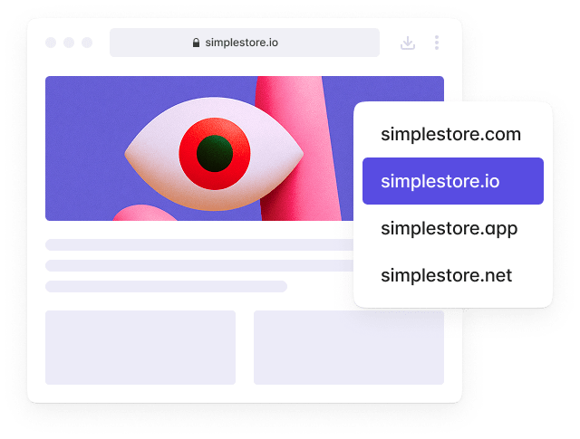 Buy a domain name with Static