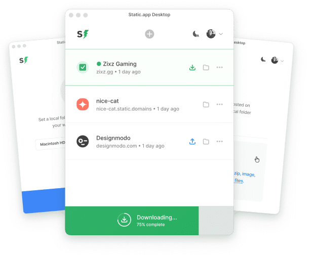 Static Sync Desktop App